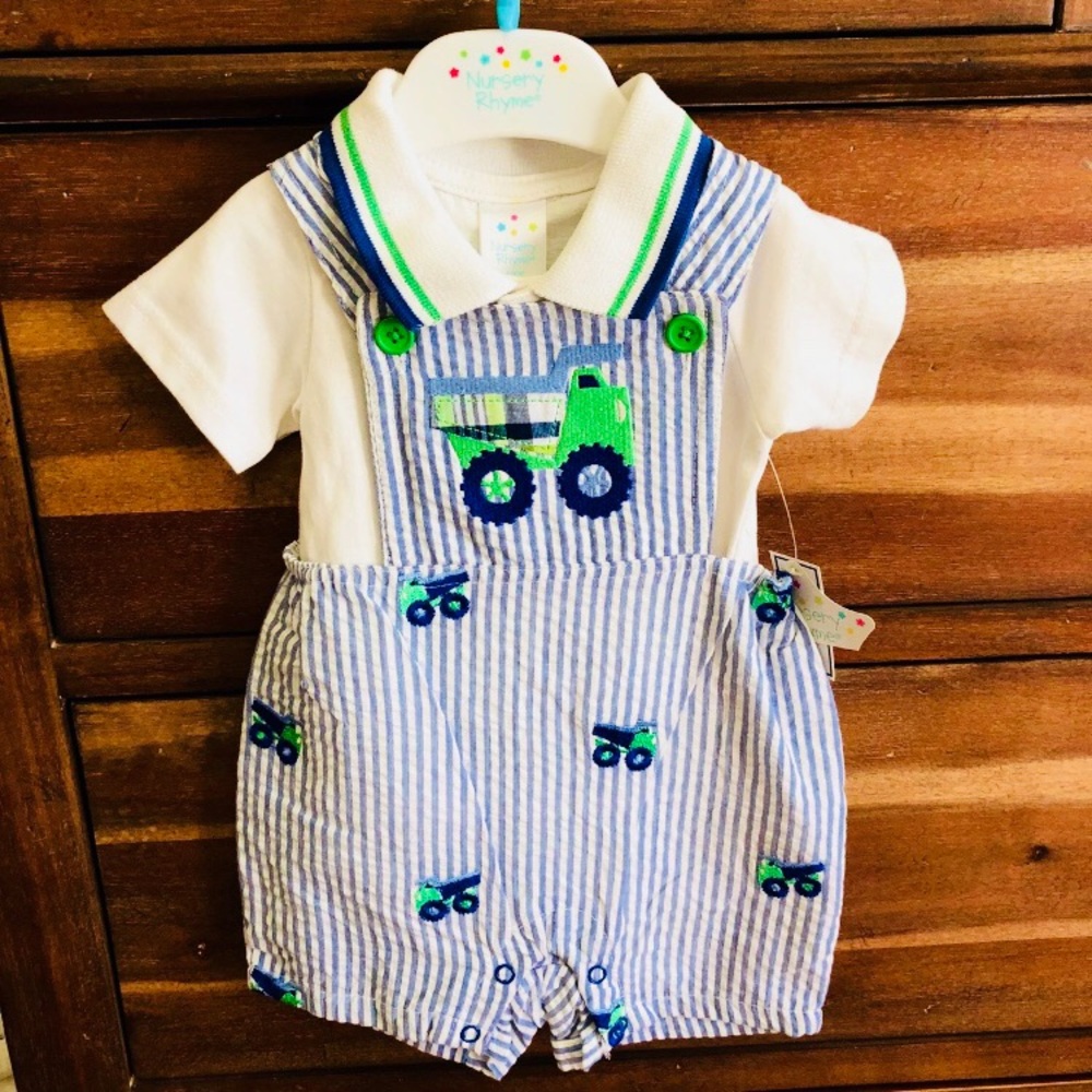 SOLD! Nursery Rhyme Truck Shortall Set